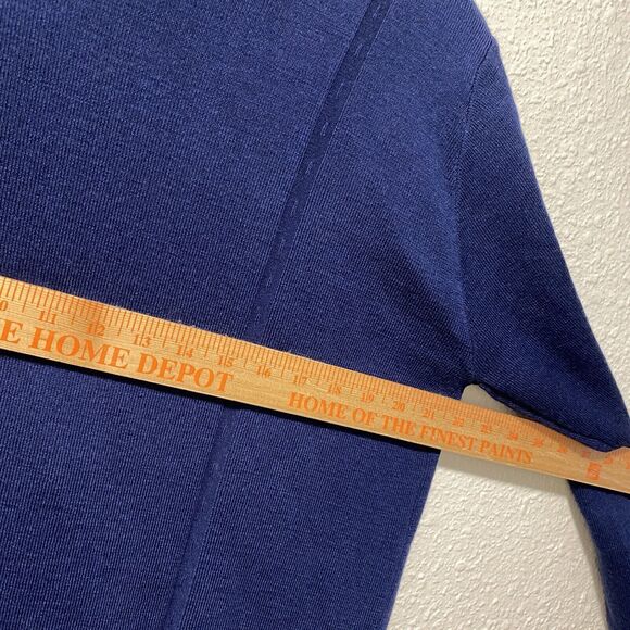 vtg merino wool sweater small classiques navy blue adult made in hong kong tt - Picture 11 of 13